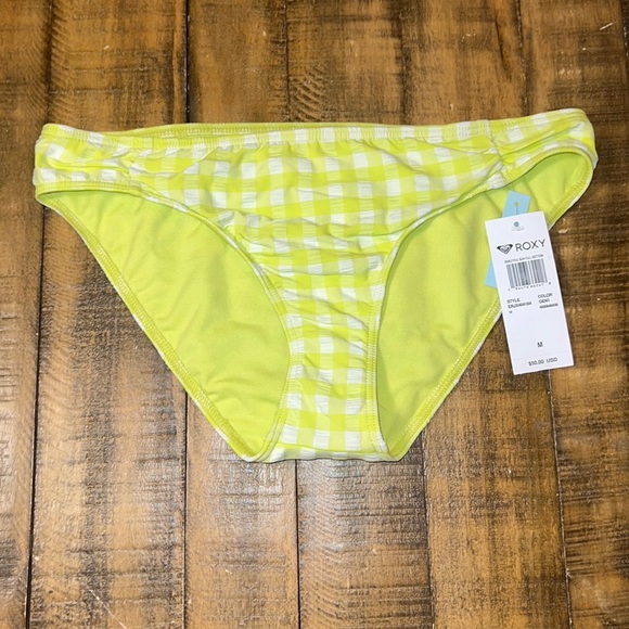 NWT Roxy Women’s Lime Green Swim Bottom SZ Medium - Picture 3 of 8